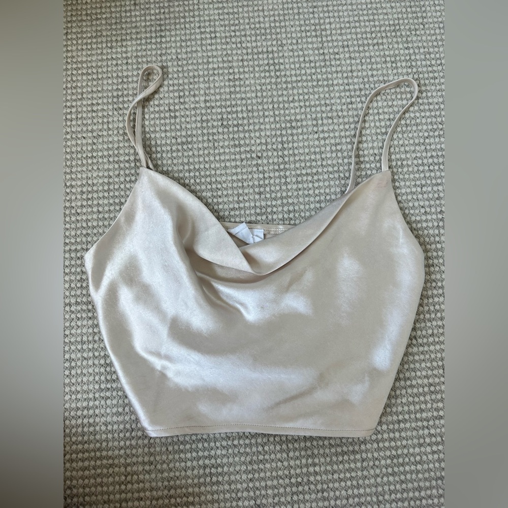 Bobbles and Lace Silk Tank Top